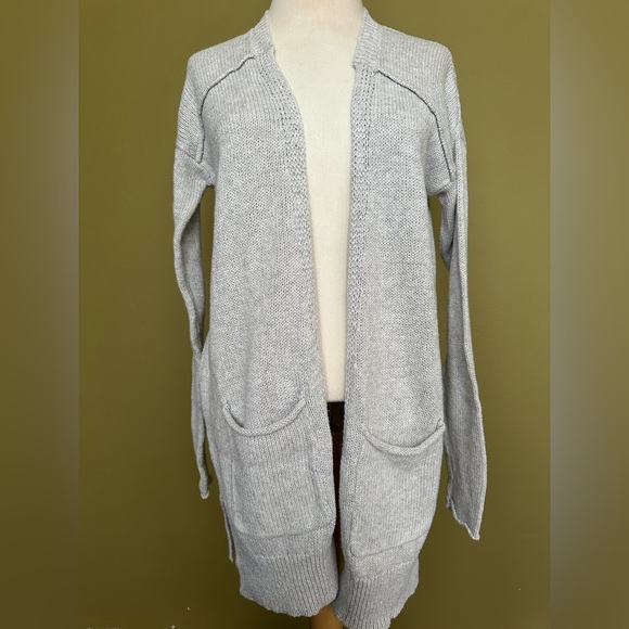silence + noise Sweaters - LAST CALL !!!! Gray Knit Long Cardigan SEND OFFER